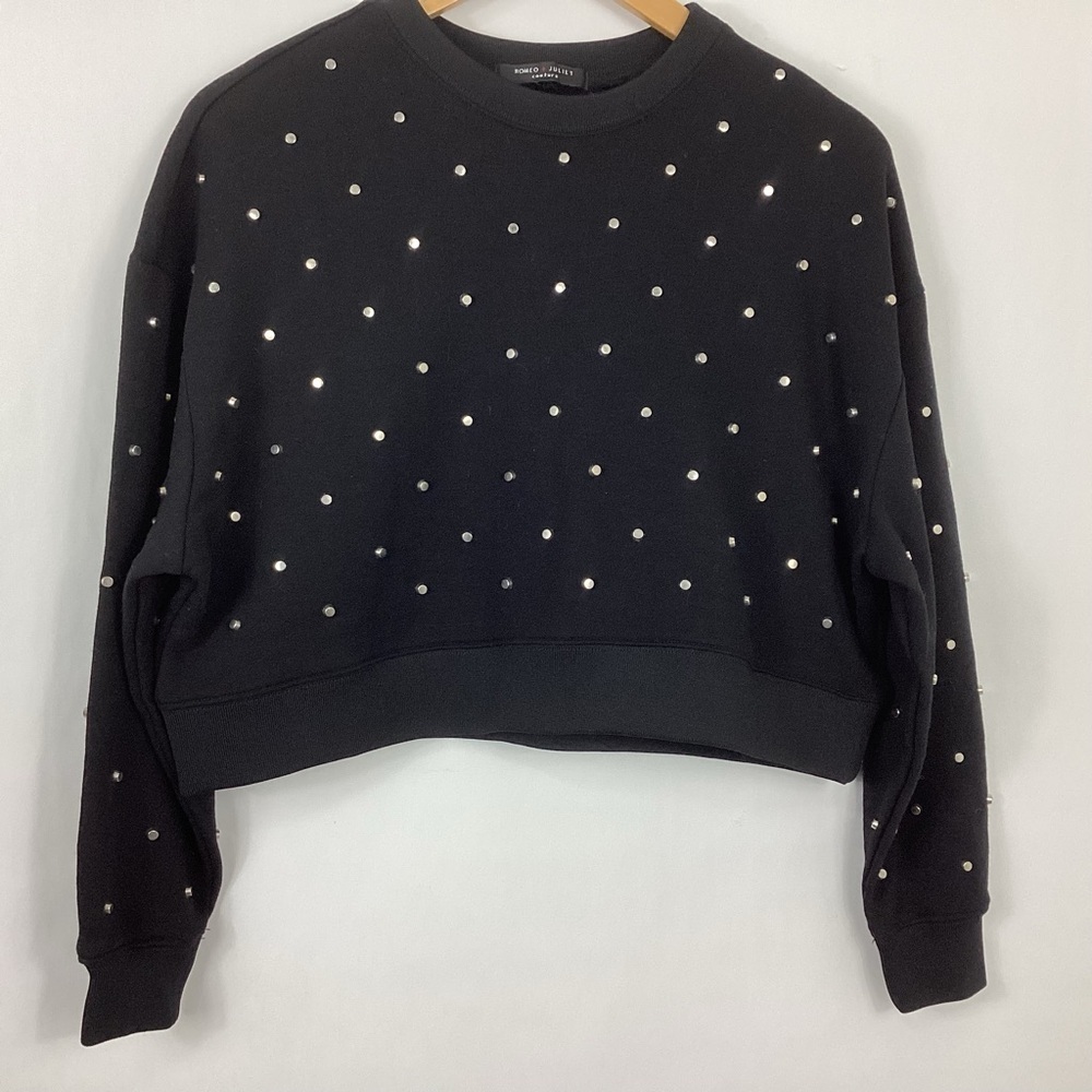 Romeo & Juliet Couture Studded Sweatshirt Size Small
